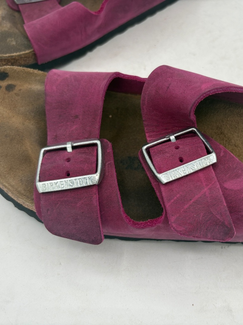 Birkenstock Arizona Festival Fuchsia Oiled Leather Women’s Sandals 41 US 10-10.5 - Picture 3 of 14